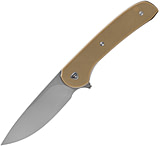 Image of Ferrum Forge Knife Works Ferrum Forge Works Gent 2.0 Linerlock Tan 2.88 in Stainless Steel Folding Knife