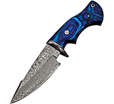 Image of FH Knives Damascus Blue 5in Fixed Blade Knife