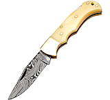 Image of FH Knives Damascus Bone 2.75in Folding Knife