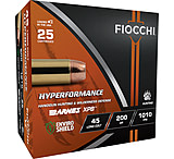 Fiocchi 45 Long Colt 200 grain Jacketed Hollow Point XPB Pistol Ammunition