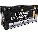 Image of Fiocchi Defense Dynamics .38 Special 148 Grain SJHP Brass Cased Pistol Ammo, 50 Rounds, 38E