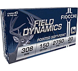 Fiocchi Field Dynamics .308 Winchester 150 Grain PSP Brass Rifle Ammunition
