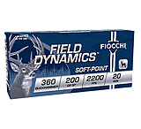 Fiocchi Field Dynamics .360 Buckhammer 200 Grain Soft Point Rifle Ammo, 20 Rounds, 360BHB