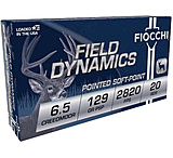 Fiocchi Field Dynamics 6.5 Creedmoor 129 Grain PSP Brass Rifle Ammunition