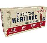 Fiocchi Heritage 32 S&amp;W Long 97 grain FMJ Brass Cased Pistol Ammo, 50 Rounds, 32SWLA
