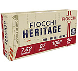 Image of Fiocchi Heritage 7.62 Nagant 97 Grain FMJ Brass Centerfire Rifle Ammunition