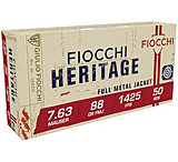 Image of Fiocchi Heritage 7.63 Mauser 88 Grain FMJ Brass Pistol Ammunition