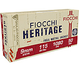 Fiocchi Heritage 9mm Steyr 115 Grain FMJ Brass Cased Pistol Ammunition
