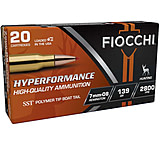 Fiocchi Hyperformance Hunt 7mm-08 Remington 139Grain SST Brass Rifle Ammo, 20 Rounds, 7MM08HSA