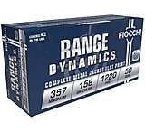 Fiocchi Range Dynamics .357 Magnum 158 Grain CMJFP Brass Pistol Ammunition