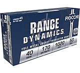 Fiocchi Range Dynamics .40S&amp;W 170 Grain FMJTC Brass Pistol Ammunition