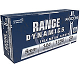 Fiocchi Range Dynamics 9mm 124 Grain FMJ Brass Pistol Ammunition