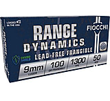 Fiocchi Range Dynamics 9mm Luger 100 Grain Non-Tox Frangible Brass Pistol Ammunition