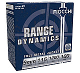 Fiocchi Range Dynamics 9mm Luger 115 Grain FMJ Centerfire Pistol Ammunition