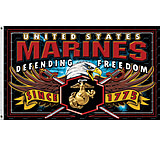 Image of Flags Marines Defending Freedom Flag