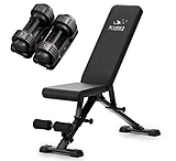 Image of Flybird Fitness Bundle Set Of Dumbbells 55 Lbs &amp; Weight Bench FB149