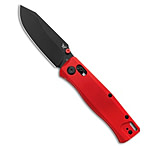 Image of Flytanium BEEF Crossbar Lock Knife Fire Red G-10 3.5 Black PVD AC42D87C