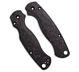 Image of Flytanium CF Lotus Scales for Spyderco Paramilitary 2 - Purple Haze Fat Carbon C2215C83