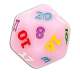 Image of Flytanium Dessert WarriorR D20 Twenty-Sided Dice Donut Pink 1 Die B8D6D6B5