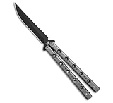 Image of Flytanium Fly One Balisong Knife Stonewash Titanium 4.25 Black SW A00CA722