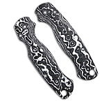 Image of Flytanium Lotus CF Scales for Spyderco Paramilitary 2 - White Storm Fat Carbon E31008AD