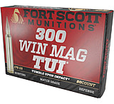Fort Scott Munitions 300 Win Mag 175gr CNC Machined Copper Brass Rifle Ammunition