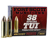 Image of Fort Scott Munitions .38 Special 80grain Tumble Upon Impact Brass Pistol Ammunition, 20 Round, 38SPL-080-SCV