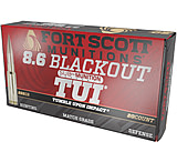 Fort Scott Munitions 8.6 Blackout Subsonic 285 Grain CNC Machined Solid Copper Brass Cased Centerfire Rifle Ammo, 20 Rounds, 86BLK-285-SCV2SS