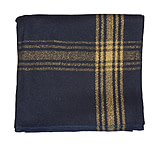 Image of Fox Outdoor Mustard-Striped Navy Wool Blanket
