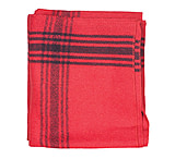 Image of Fox Outdoor Navy-Striped Red Wool Blanket