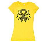 Image of Fox Outdoor Women's Cotton Tees, Support Our Troops Ribbon / Yellow