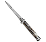Image of Frank Beltrame Frank B 11 Italian Stiletto Auto Brazilian Dark Horn 5 Satin Bayonet AB93C923