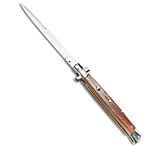Image of Frank Beltrame Frank B. 13 Italian Stiletto Bayonet Automatic Knife Wood 6 Satin 58157F59