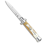 Image of Frank Beltrame Frank B. 7.5 Italian Stiletto Automatic Knife Honey Horn 3.5 Polish Bayonet 0874C308