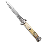 Image of Frank Beltrame Frank B. 9 Italian Stiletto Automatic Knife Blonde Horn 4 Polish 195F1E91