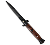 Image of Frank Beltrame Frank B 9 Italian Stiletto Automatic Knife Sim. Briar Wood 4 Black Bayonet 9DBE015C