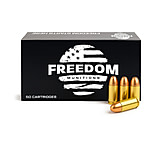Freedom Munitions 9mm Luger 115 Grain Round Nose Brass Pistol Ammunition