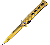 Image of Frost Milano Stiletto Linerlock A/O 4.00 in Stainless Steel Assisted Opening Folding Knife