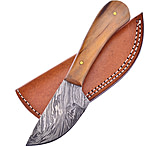 Image of Frost Skinner Damascus Olive Wood Fixed Blade Knife