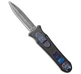 Image of Hawk Knife Designs G&amp;G Hawk Custom Deadlock Model A Knife D/A OTF Auto CF/Heat Ti 3.75 Damascus 4DE3ED93