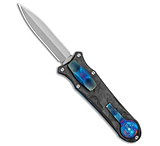 Image of Hawk Knife Designs G&amp;G Hawk Custom Deadlock Model A Knife D/A OTF Auto Marble CF/Heat Ti 3.75 BB D0F8562E