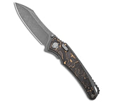 Image of Hawk Knife Designs G&amp;G Hawk Custom Talon Flipper Knife Carbon Fiber- Gold Camo 686446F3