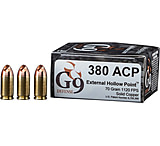 G9 Defense .380 ACP 70 Grain Hollow Point Brass Cased Pistol Ammunition