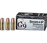 G9 Defense 9mm+P 124 Grain Copper Solid Brass Cased Pistol Ammunition