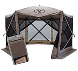 Image of Gazelle G6 6-Sided Portable Gazebo Pop-Up Hub Screen Tent with 3 Pack of Wind Panels