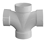 Image of Genova 674835P 73515 Double Sanitary Tee 1 1/2in