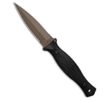 Image of Les George Knives Galvo Dagger D/E Fixed Blade Knife Black G-10 4 Brown FDE 6CE30CC5