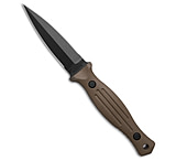 Image of Les George Knives Galvo Dagger D/E Fixed Blade Knife FDE Aluminum 4 Black FC33835E