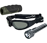 Image of 3-PC Enhanced View Military Gift Package - Wiley X SG-1, Streamlight TL-3, Barska 10x25 Monocular