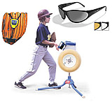 Image of 3-PC Softball Fan Gift Package - JUGS Softball Pitching Machine M1100, Sports Sensors Glove Radar, Wiley-X ROMER II 1006